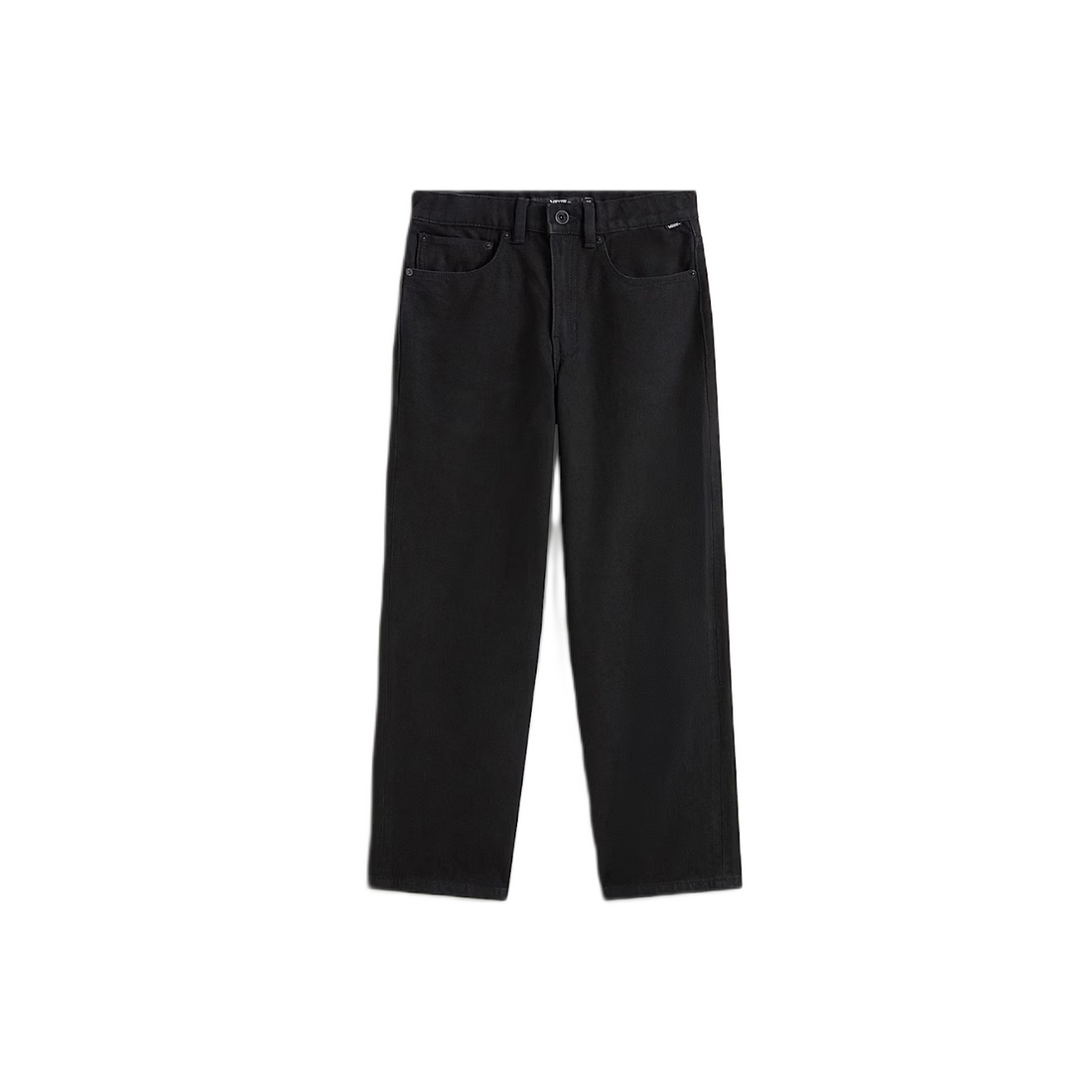 Pantalon en denim noir coupe loose pour enfant Vans Check-5 disponible chez Born2ride, style skate décontracté.