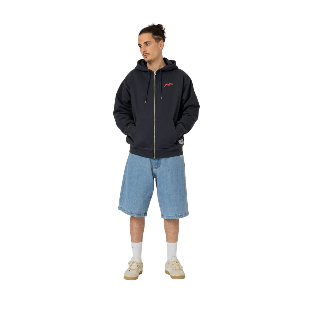 Jacker Serif Logo Denim Gaggy Short