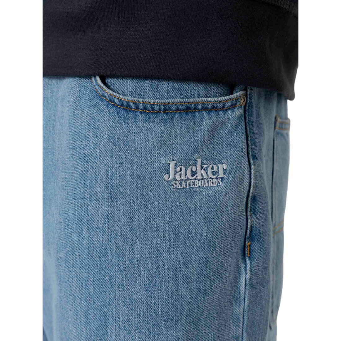 Jacker Serif Logo Denim Gaggy Short