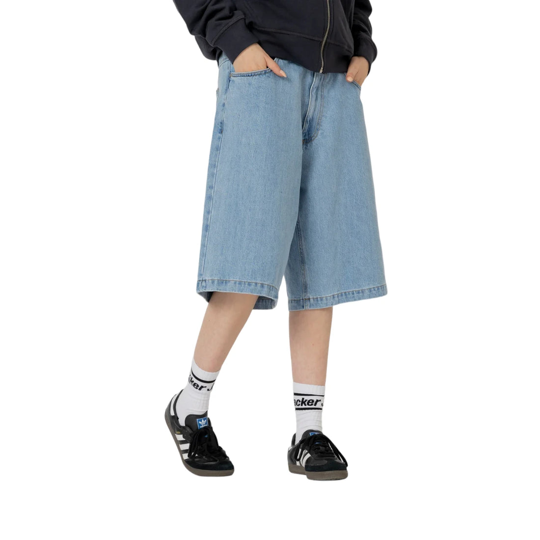 Jacker Serif Logo Denim Gaggy Short
