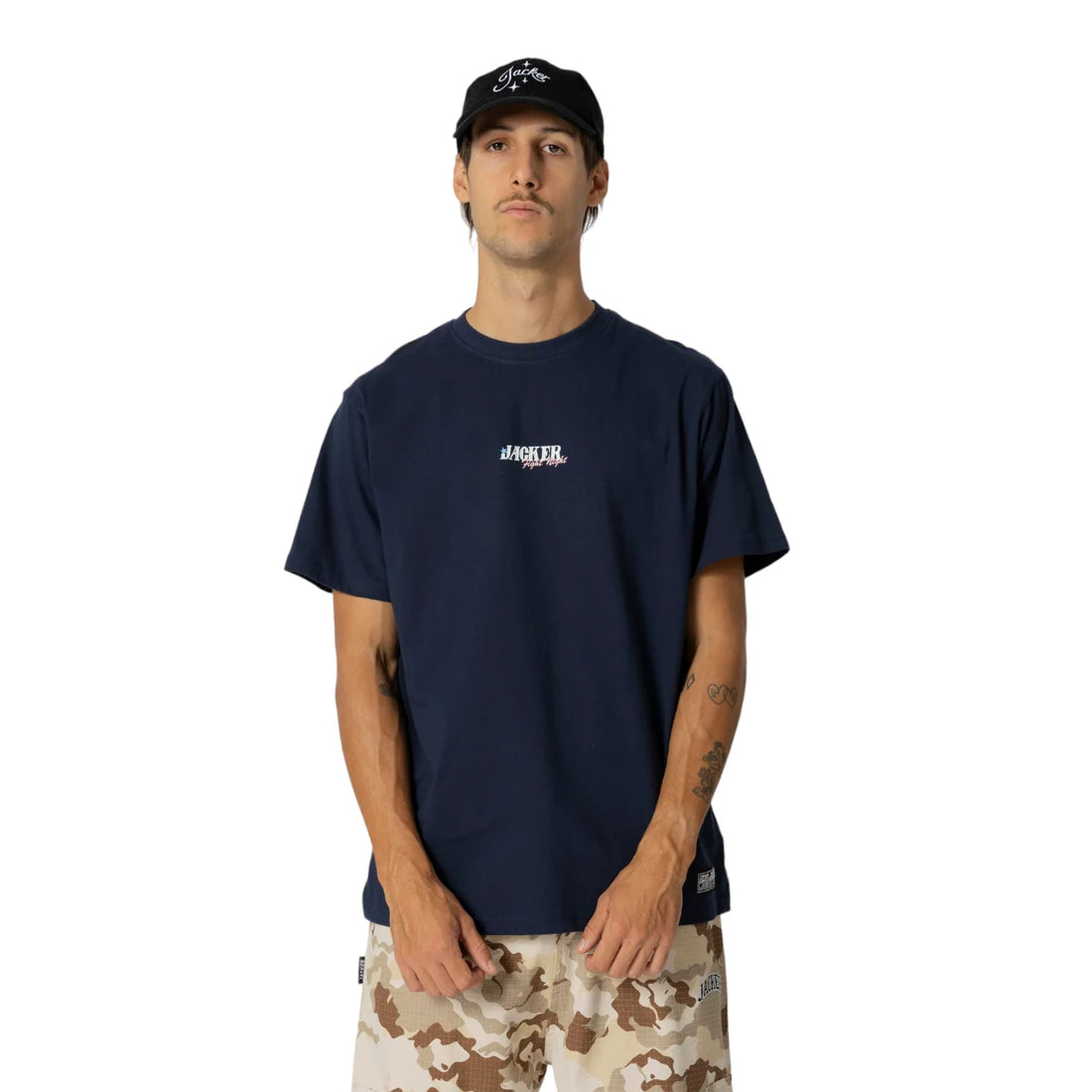 Jacker Fight tee - Navy