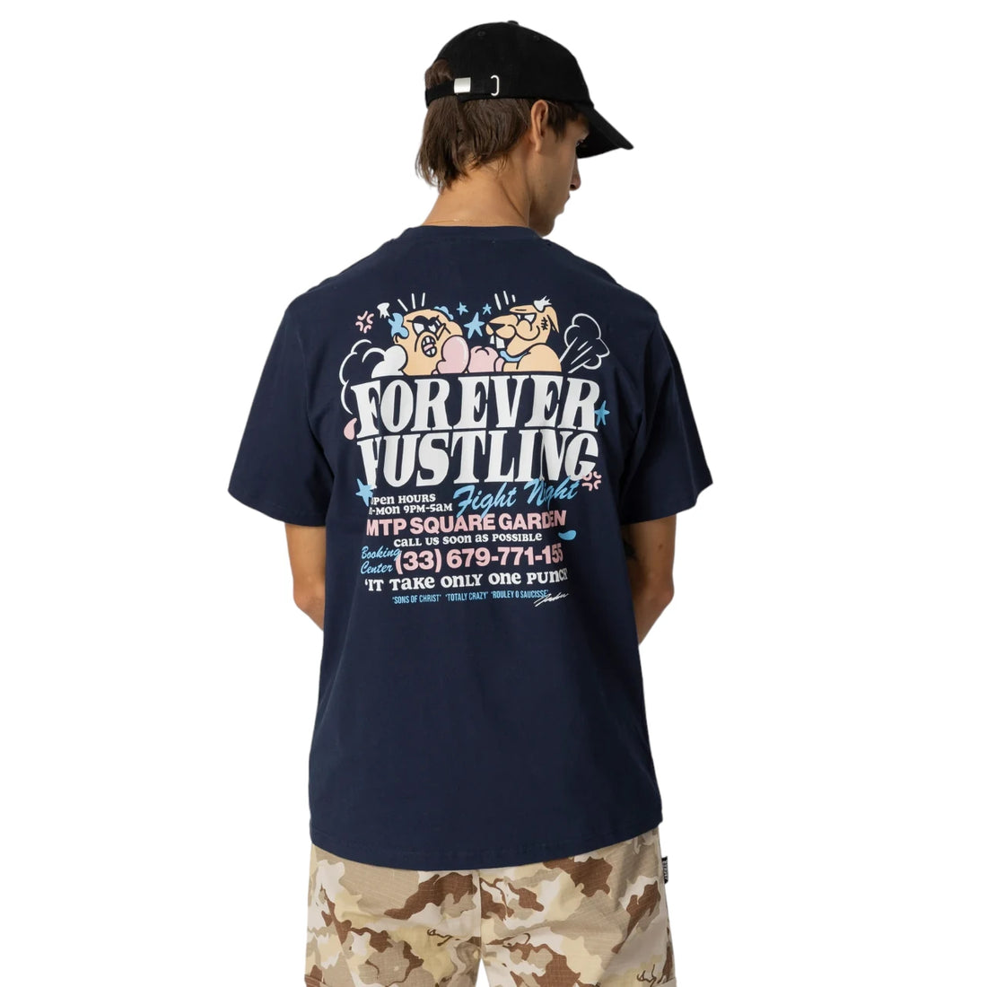 Jacker Fight tee - Navy
