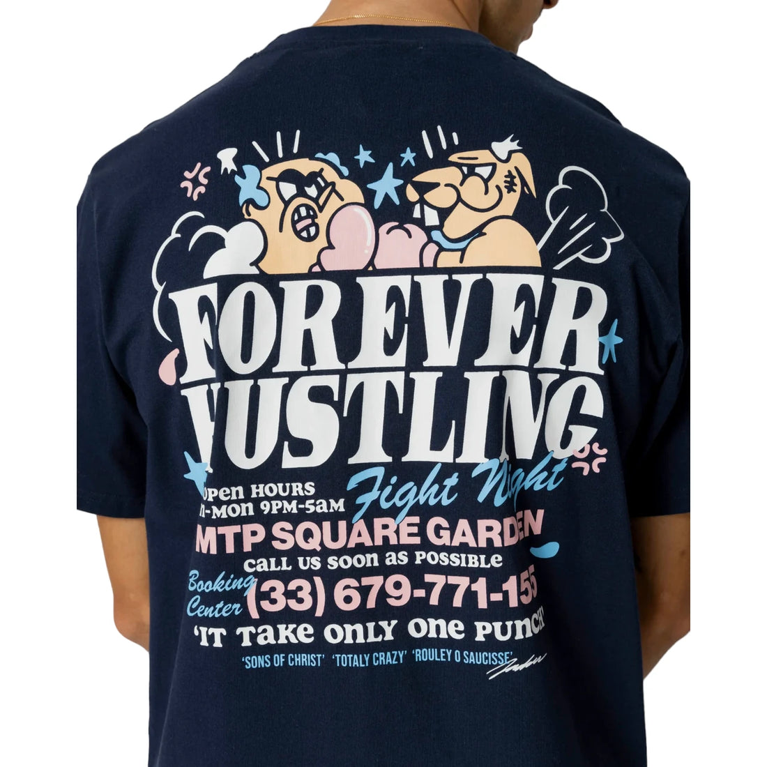 Jacker Fight tee - Navy