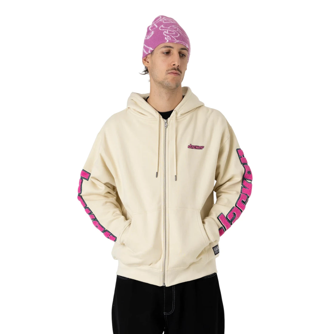 Jacker Absolem zipped hoodie Beige
