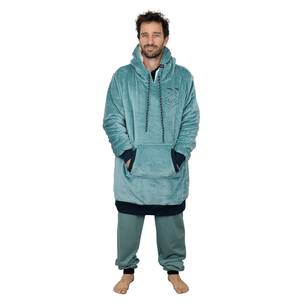All In Poncho Plaid  Blue Green