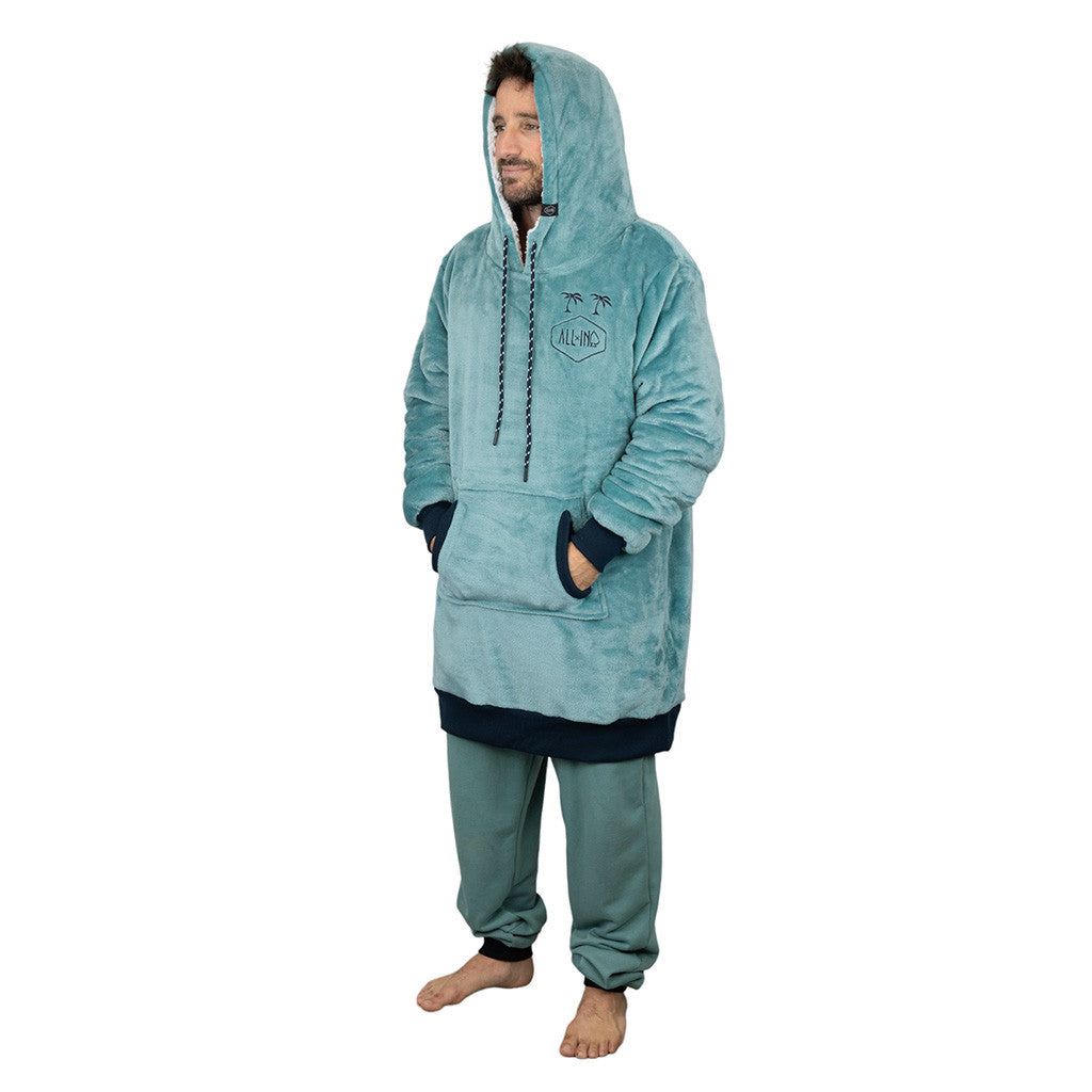 All In Poncho Plaid  Blue Green