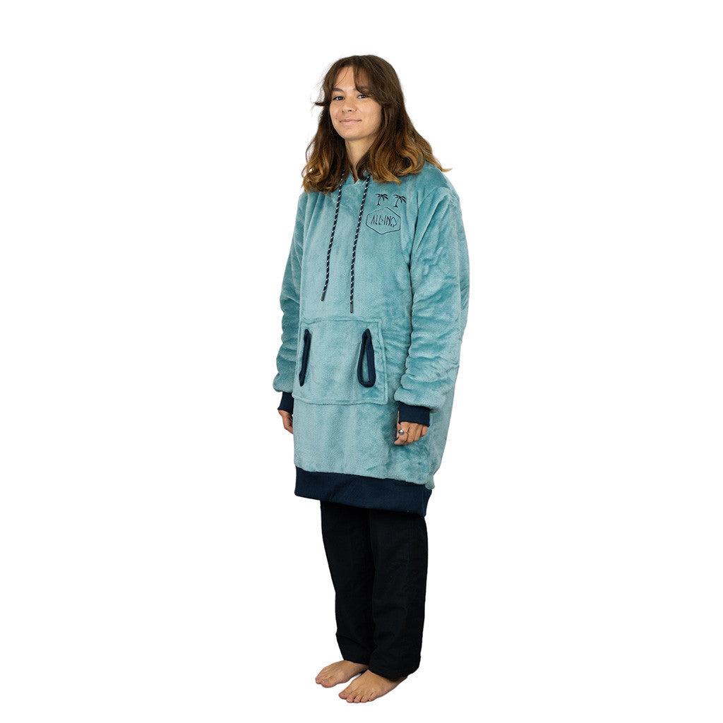 All In Poncho Plaid  Blue Green