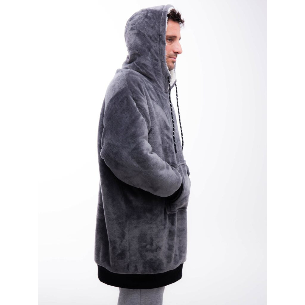 All In Poncho Plaid Charcoal
