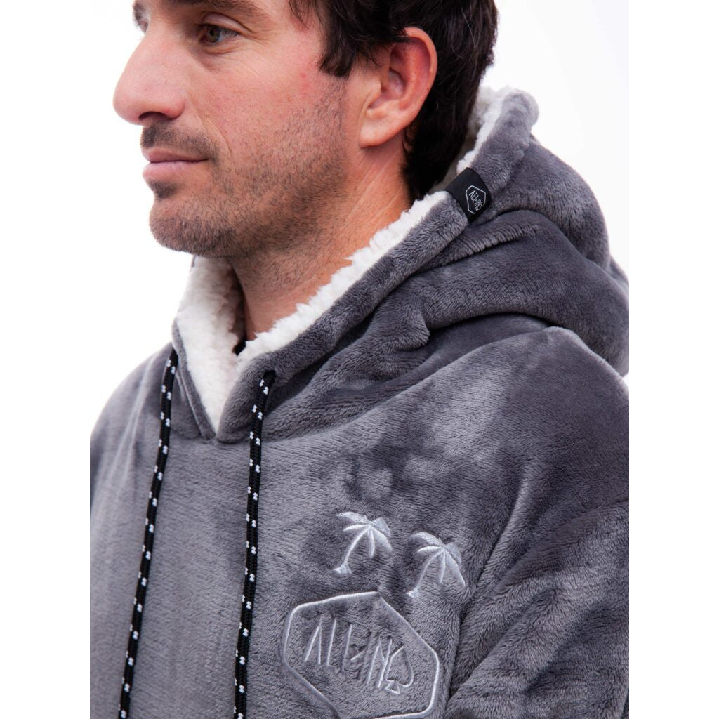 All In Poncho Plaid Charcoal