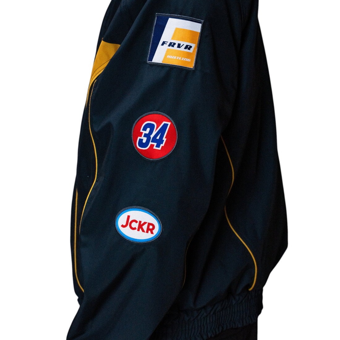 Veste de course Born2ride Jacker verte en polyester avec écussons graphiques sur la manche