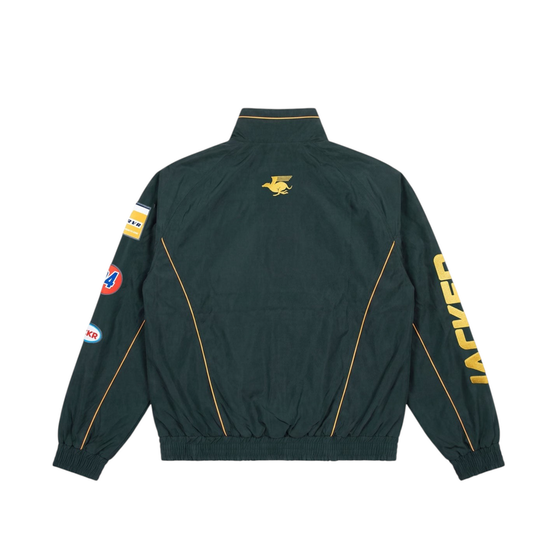 Veste de course Born2ride Jacker verte en polyester avec logos graphiques et détails jaunes au dos