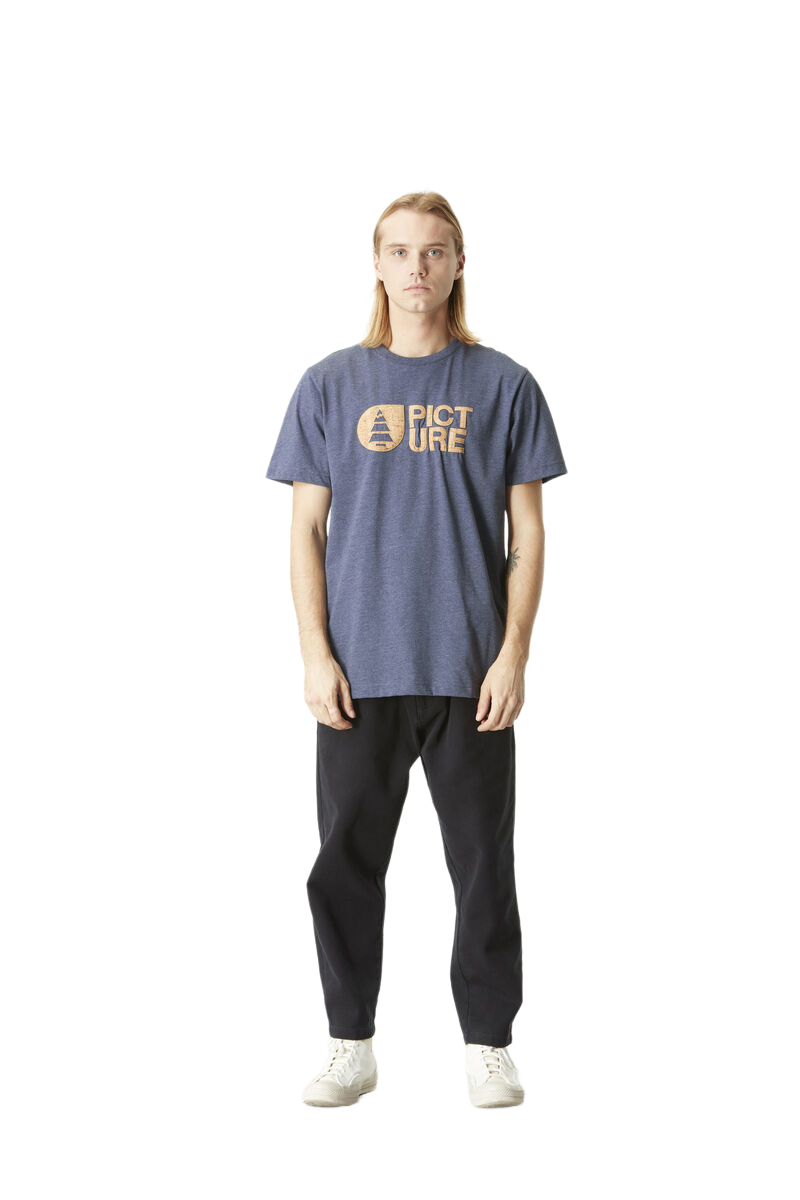 Picture Organic Clothing Basement Cork Tee Dark Blue Melange