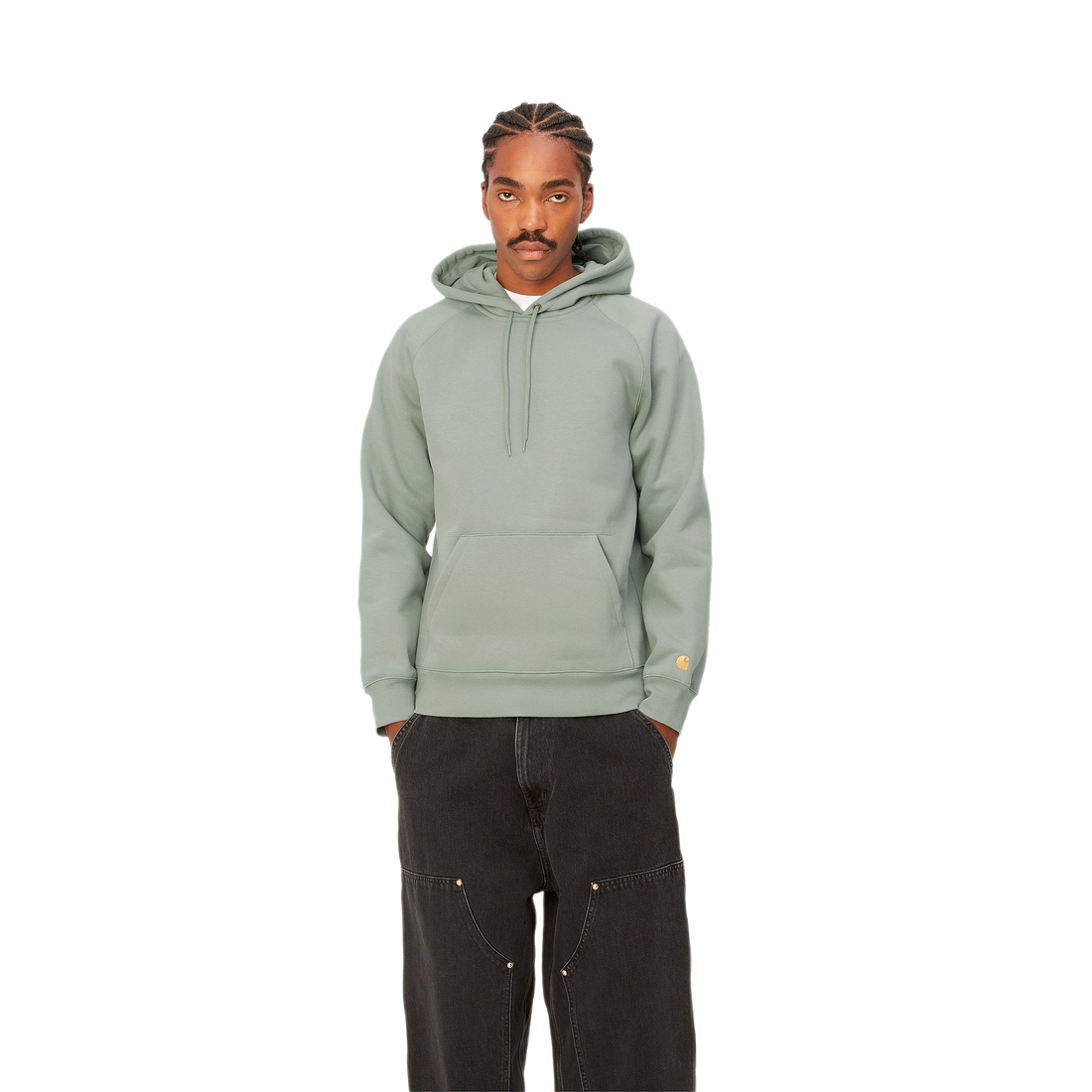 Carhartt hooded chase sweat Glassy Teal