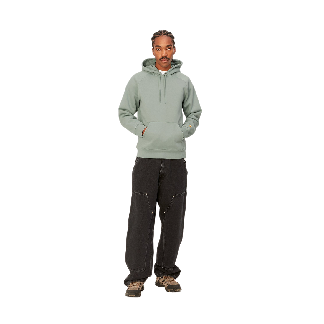 Carhartt hooded chase sweat Glassy Teal