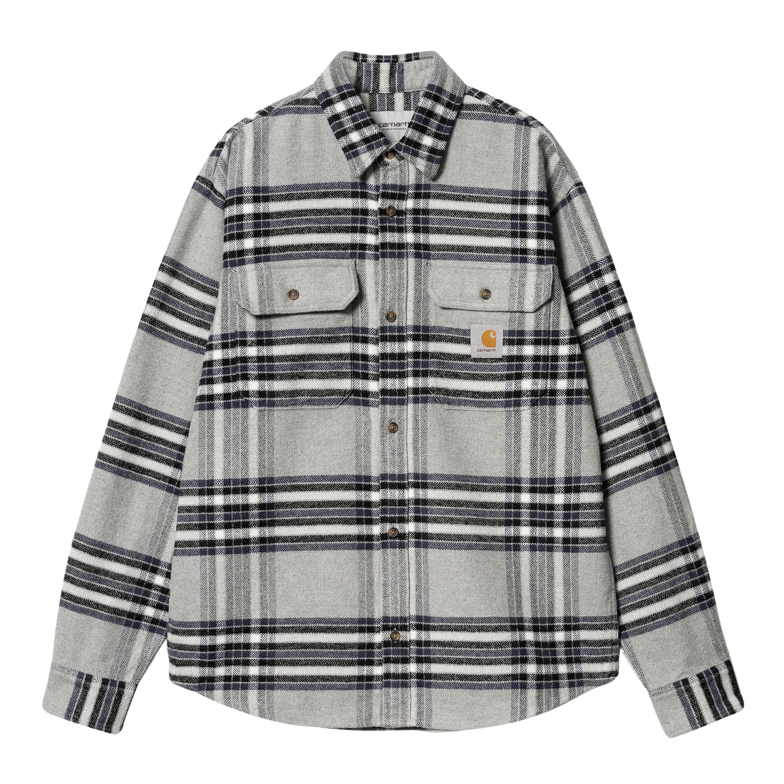 Carhartt L/S Hawkins Shirt Grey Heather/Blue