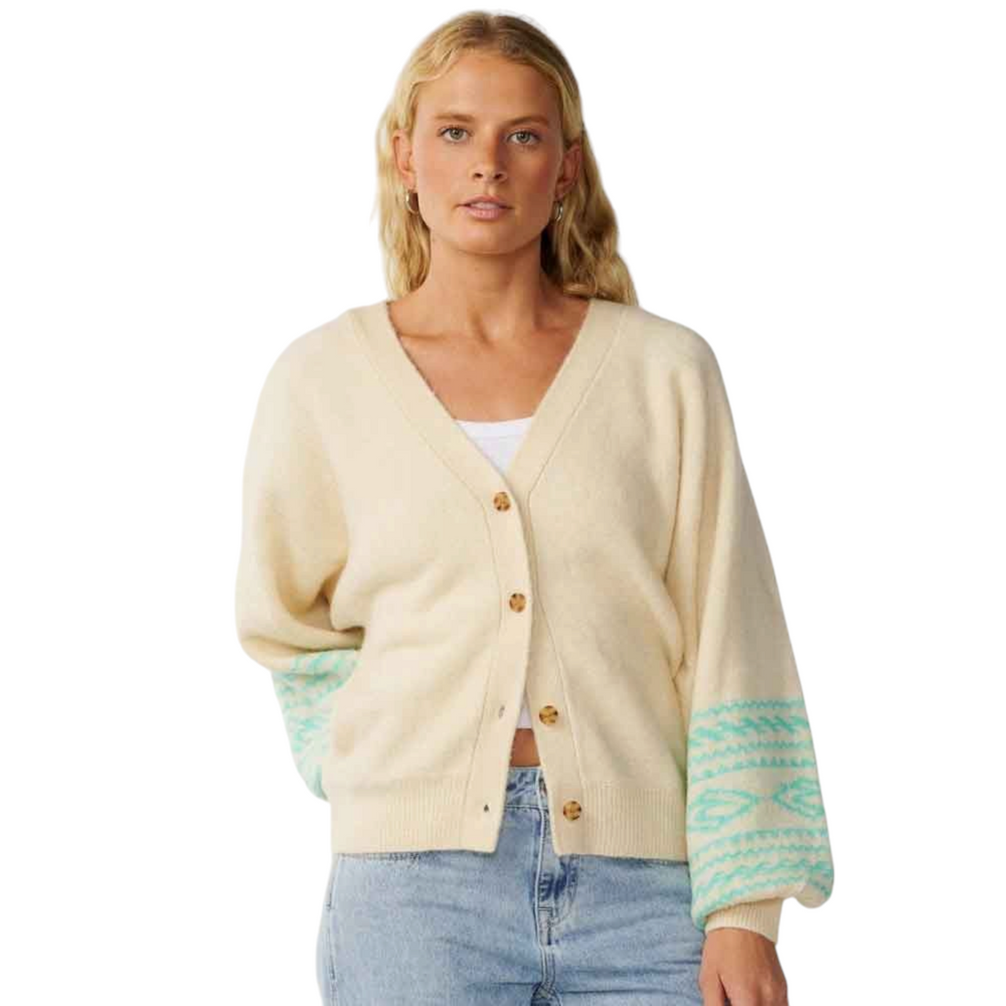 Rip Curl Bossa Nova Jacquard Cardigan - Brazilian Sand
