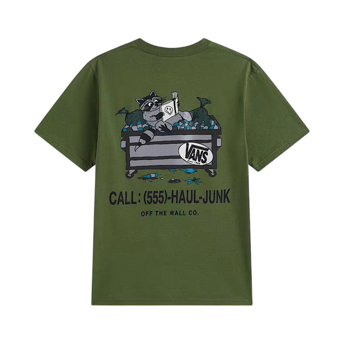 Vans Dumpster raccoon ss tee-Dark green enfant (de 8 à 14 ans)