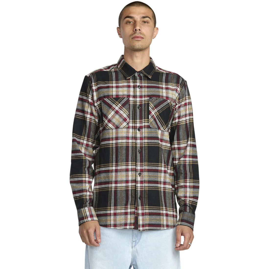 Volcom Netastone Flannel Ls - Antique Black