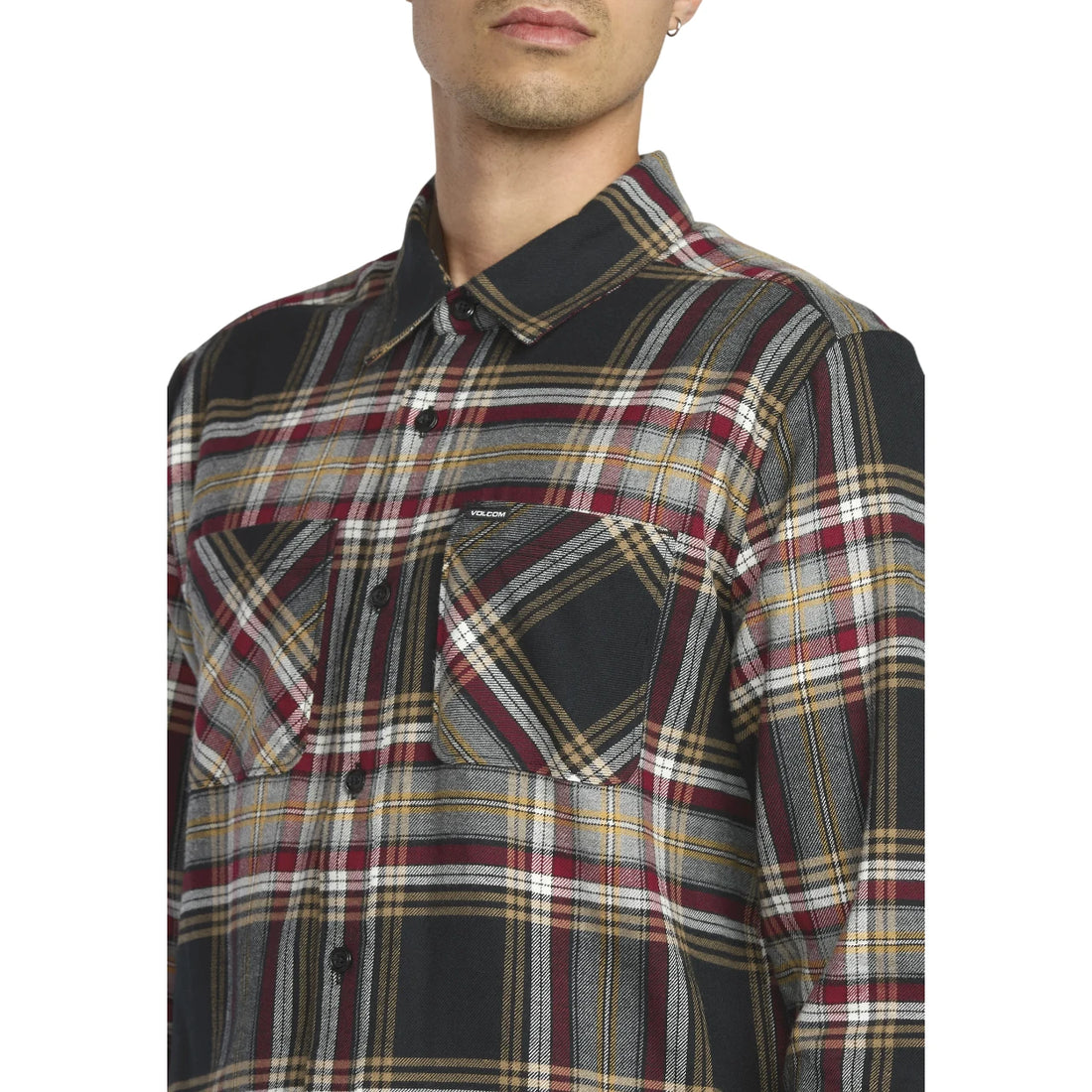 Volcom Netastone Flannel Ls - Antique Black