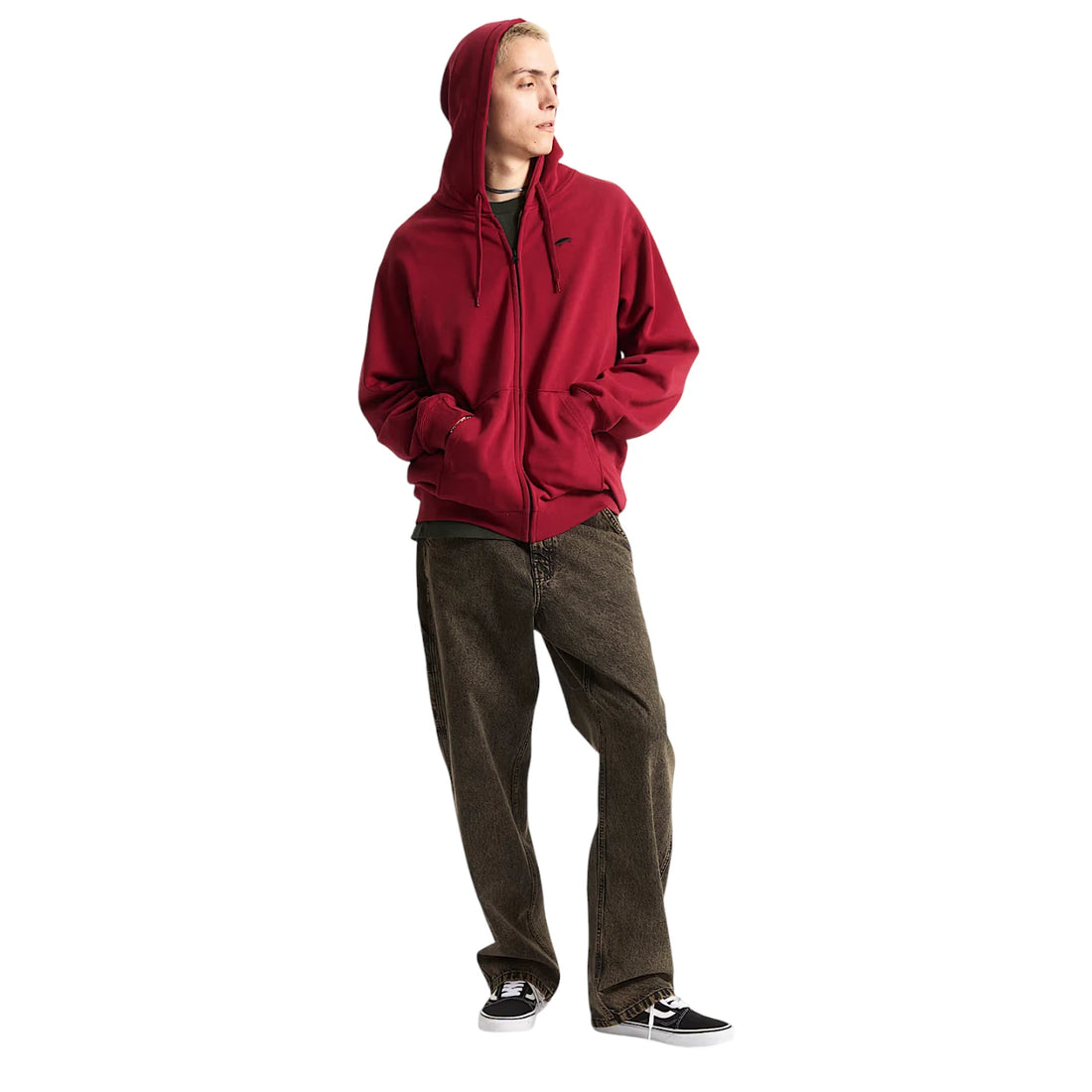 Vans Salton Loose FT Full Zip Pullover – Bordeaux