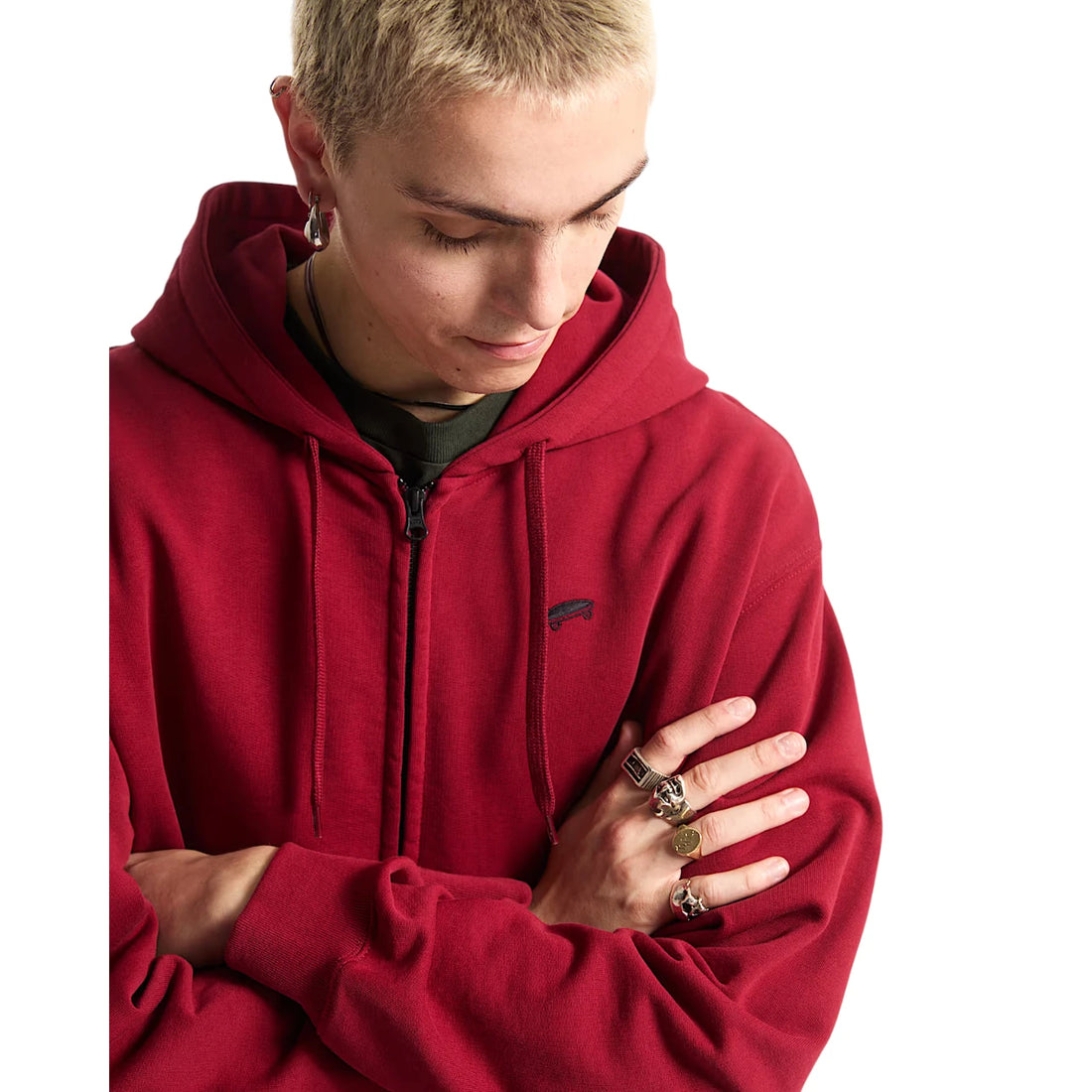 Vans Salton Loose FT Full Zip Pullover – Bordeaux