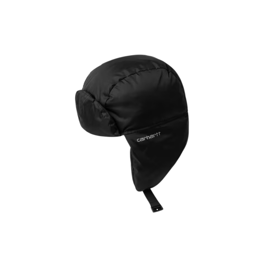Casquette Born2ride Carhartt WIP Ardon noire en nylon ripstop avec rabats d'oreilles doublés et logo brodé