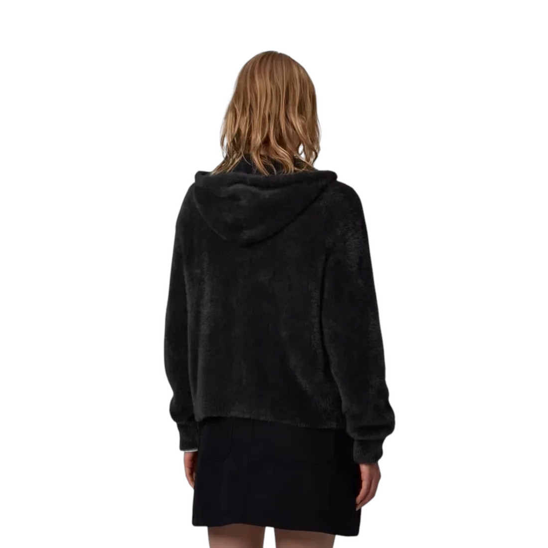 Vue arrière de la veste à capuche Born2ride Carhartt WIP W' Maine Active en maille technique noire pour femme
