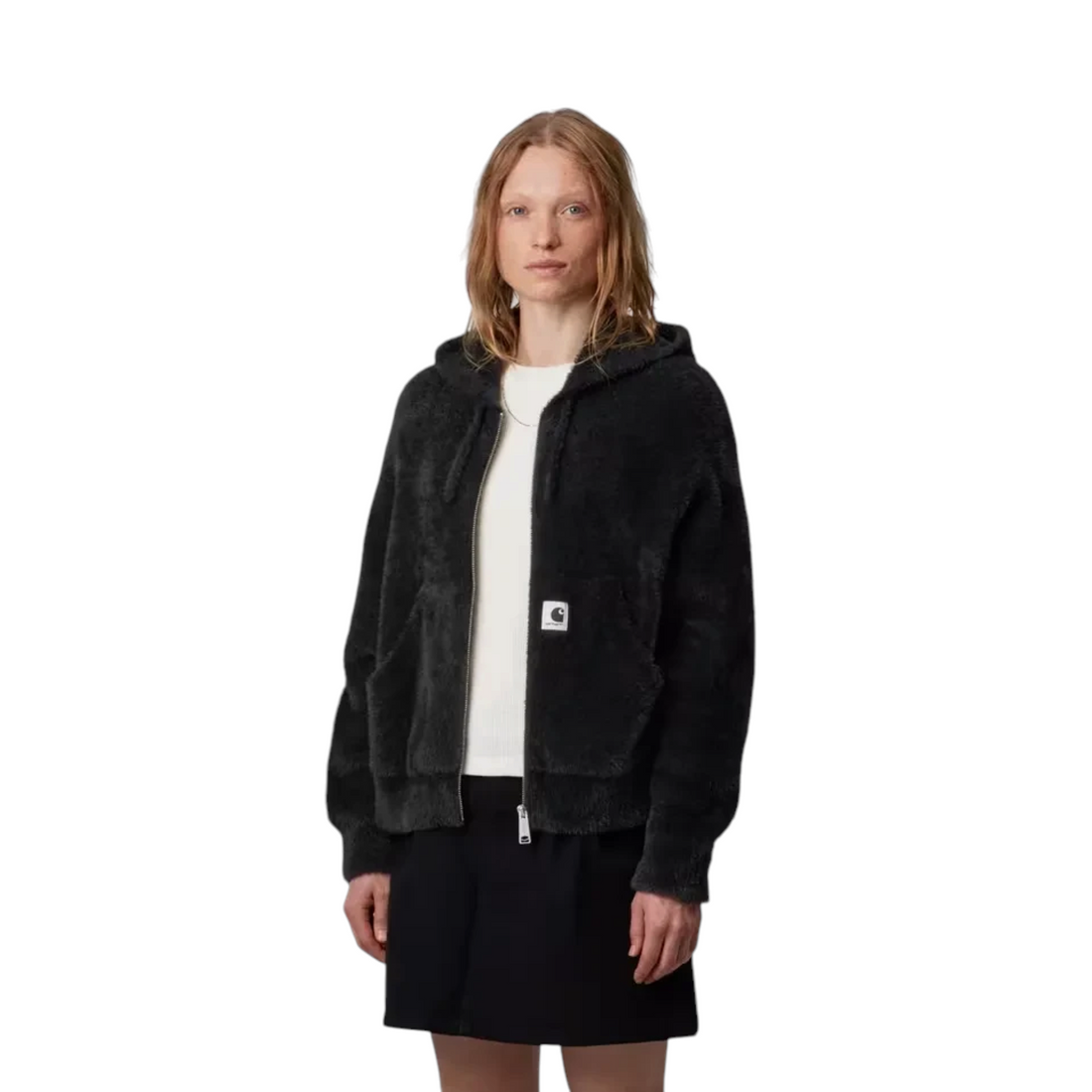 Veste à capuche Born2ride Carhartt WIP Maine Active en maille technique noire texturée pour femme