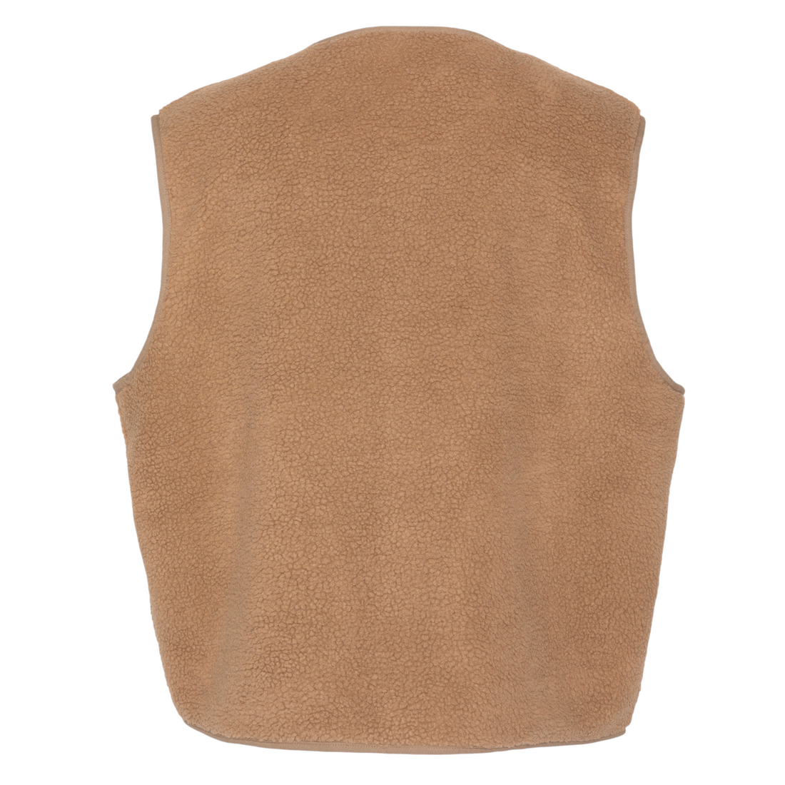 Gilet sans manche en sherpa beige Schott Swcailen disponible chez Born2ride, vue arrière