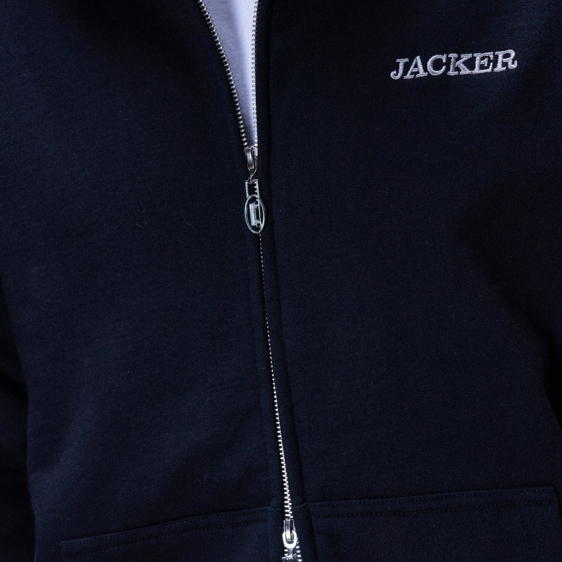 Sweat à capuche zippé noir Born2ride Jacker Notorious en coton épais avec logo brodé sur la poitrine