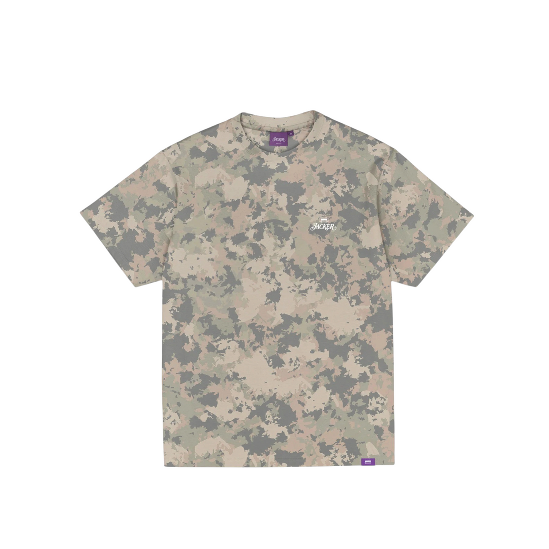 T-shirt unisexe Born2ride Jacker Collective en coton à motif camouflage avec logo sérigraphié sur la poitrine
