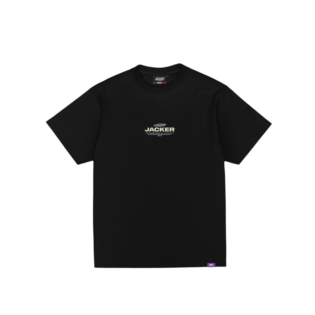 T-shirt Born2ride Jacker Endless Falling noir en coton avec logo sérigraphié sur la poitrine