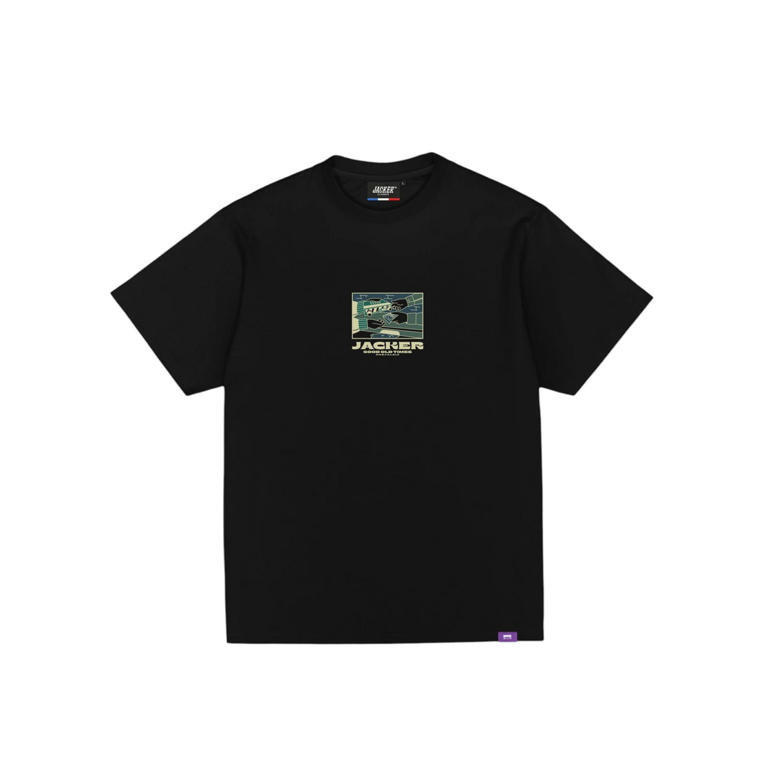 T-shirt unisexe Born2ride Jacker Easy Money noir en coton avec sérigraphie graphique sur la poitrine