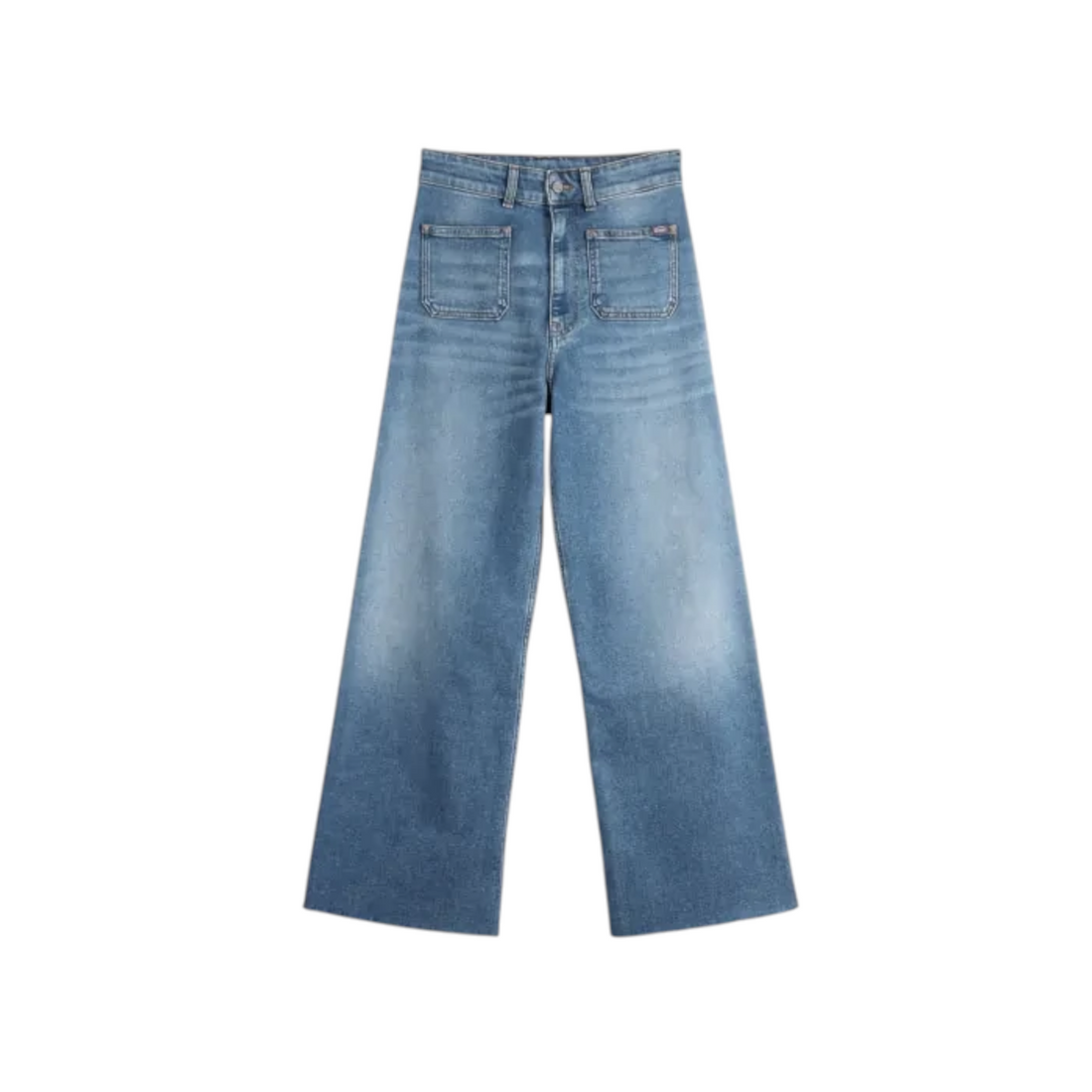 Jean femme Born2ride Oxbow Mariner-pt coupe droite en denim stretch bleu vintage indigo avec poches plaquées