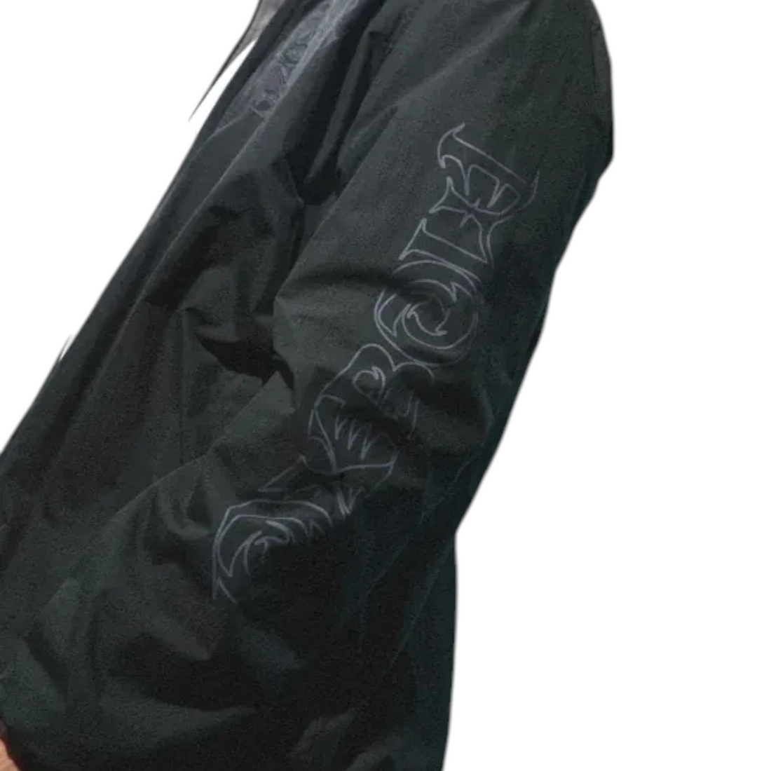 Veste polaire réversible noire Oxbow Rituals-wrm avec logo sur la manche, disponible chez Born2ride