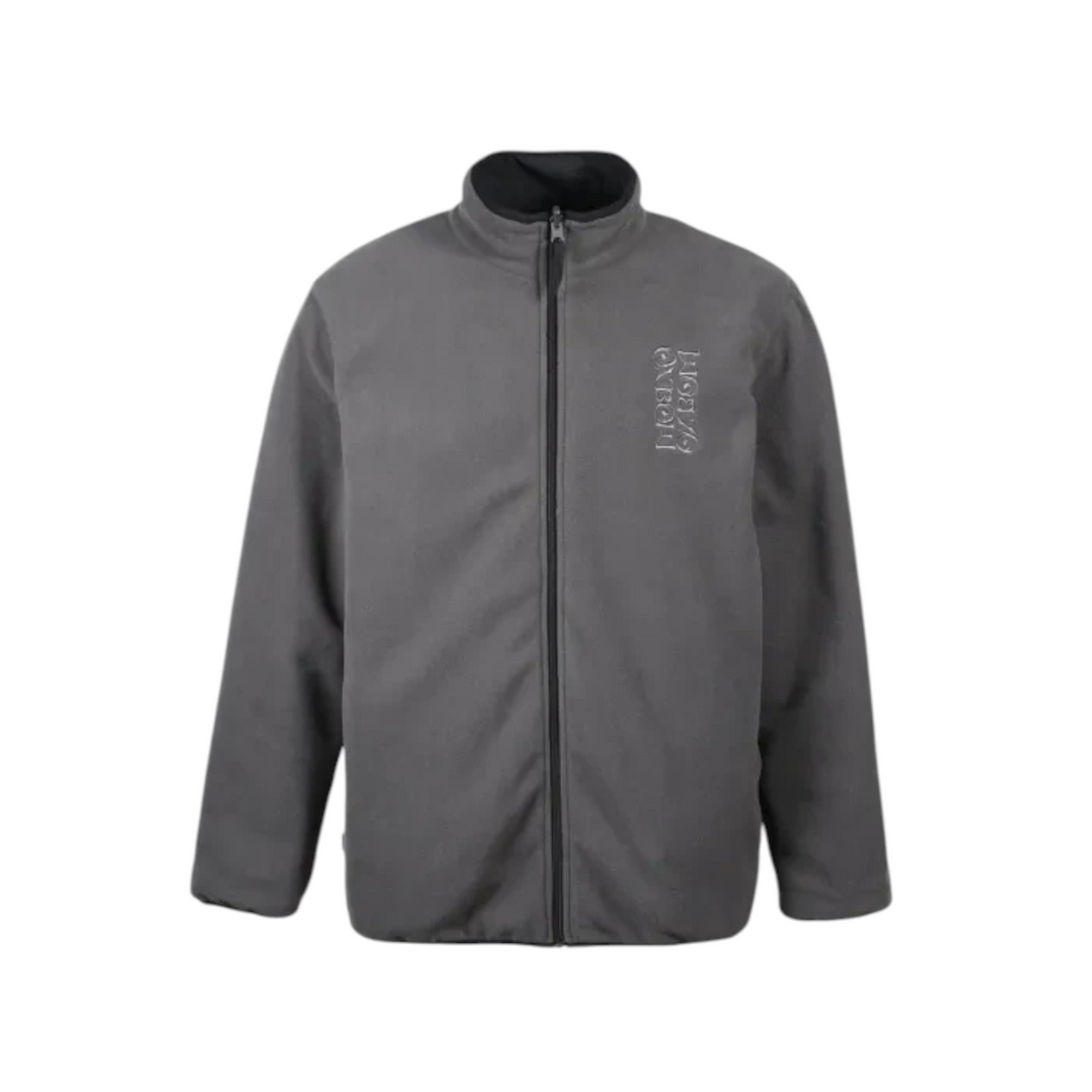 Veste polaire réversible Born2ride Oxbow Rituals noire avec fermeture zippée et logo brodé sur la poitrine