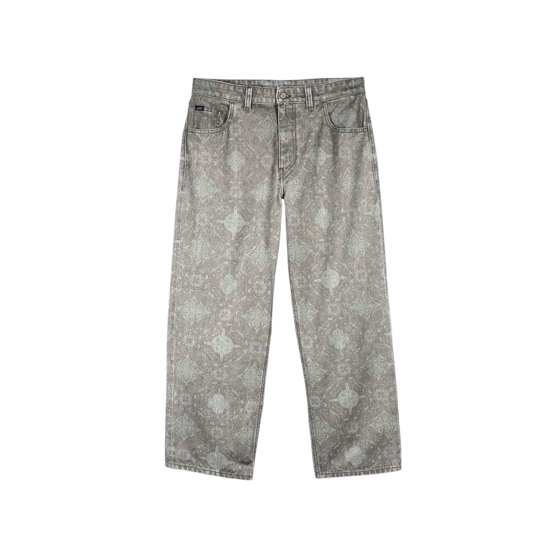 Jean Oxbow Rituals-pt couleur Caviar avec motif imprimé complexe, coupe droite en coton, disponible chez Born2ride.