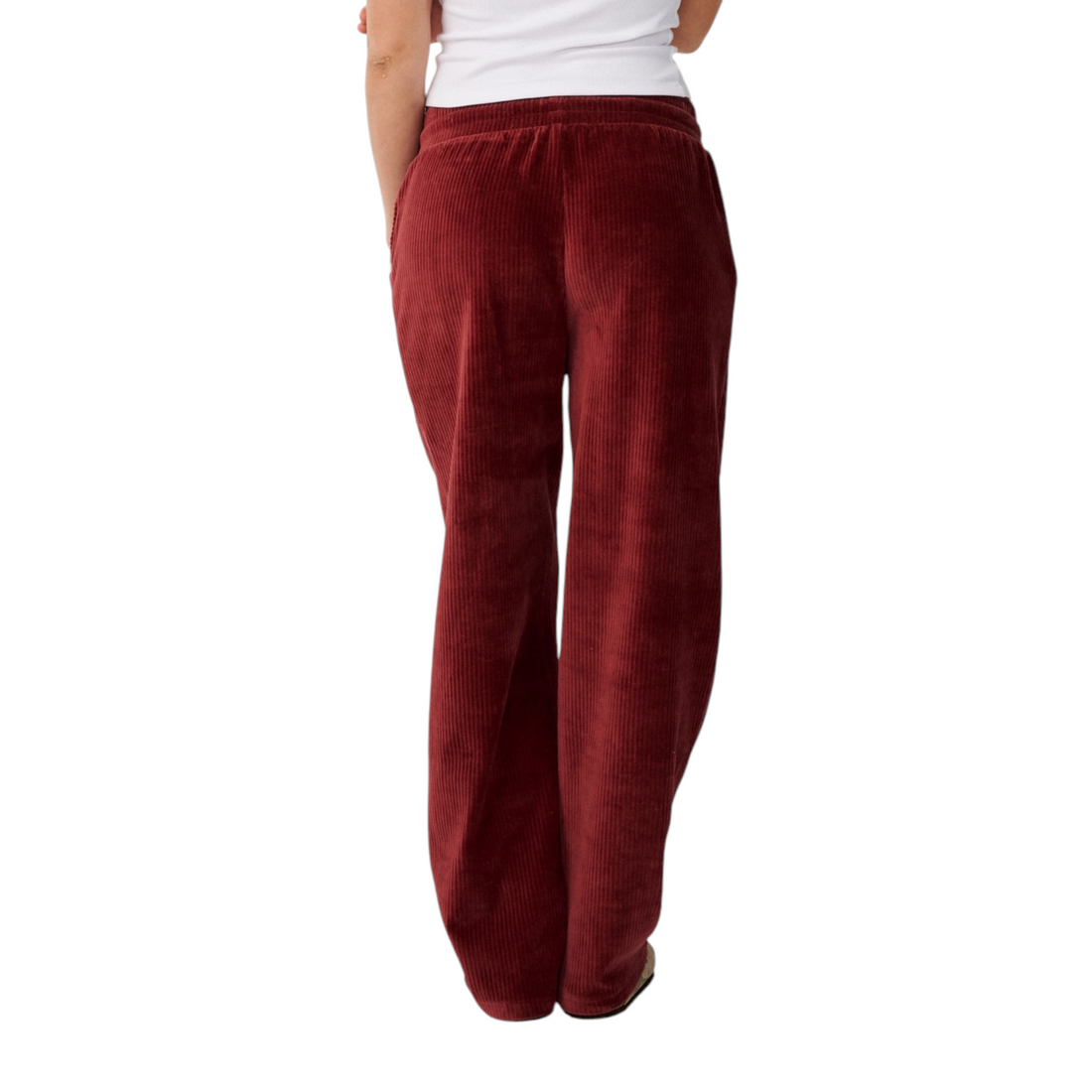 Pantalon de jogging Born2ride Rip Curl Cosy en velours côtelé couleur prune foncé avec taille élastiquée