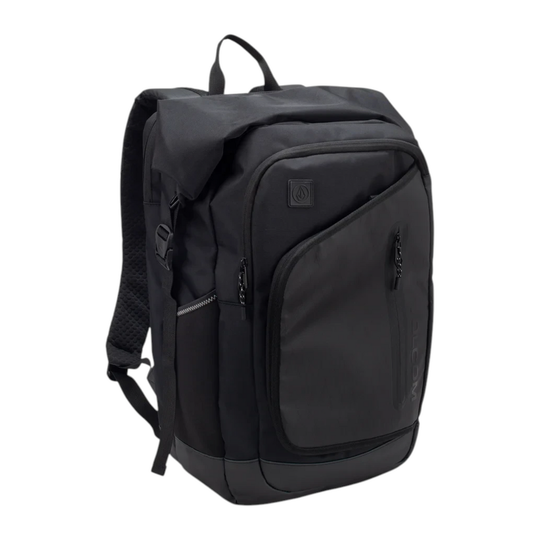 Sac à dos étanche noir Volcom Forecast de Born2ride avec fermeture à enroulement et poche frontale zippée