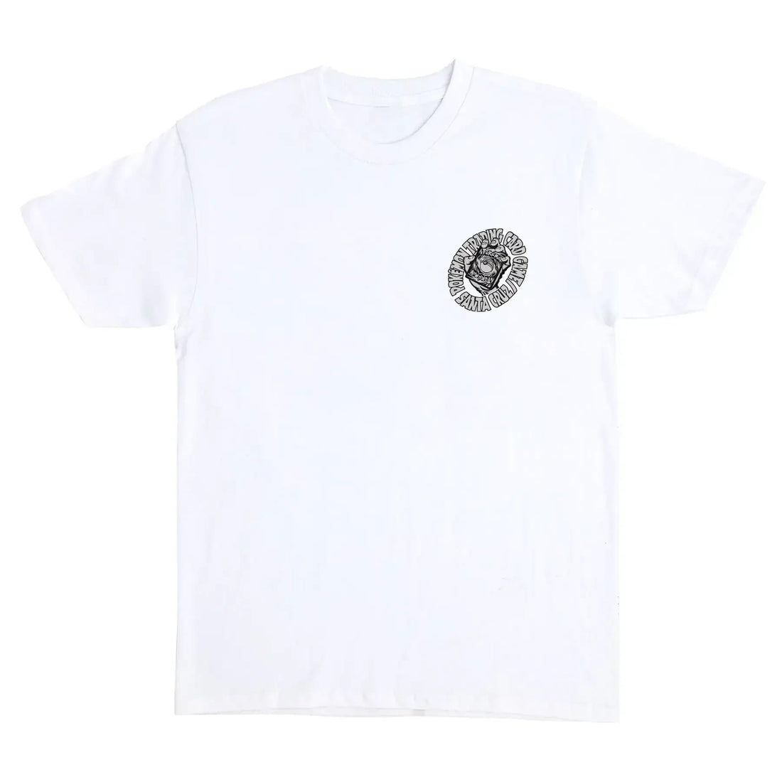 Tee-shirt blanc Born2ride Santa Cruz x Pokémon TCG avec logo Screaming Hand sur la poitrine en coton