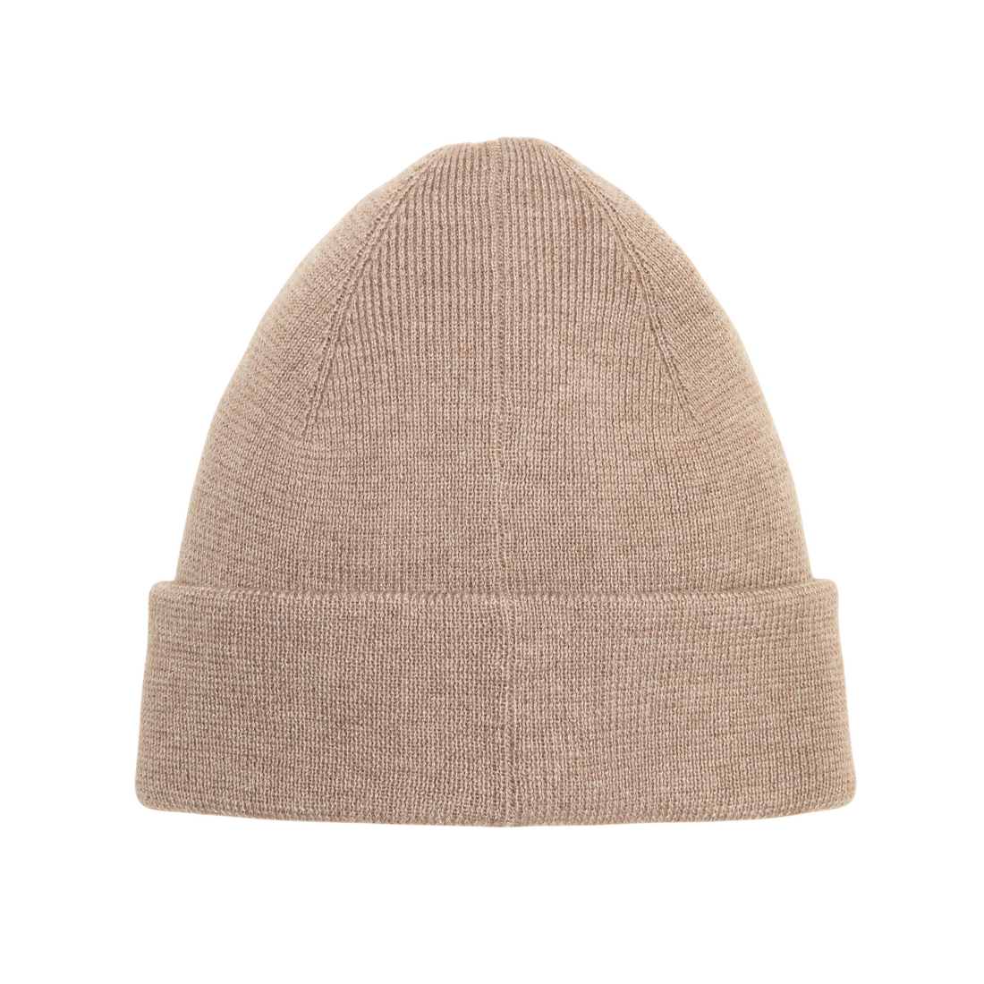 Bonnet Born2ride Schott Hatdamon en maille milano couleur taupe avec revers, style hivernal sobre et ajusté.