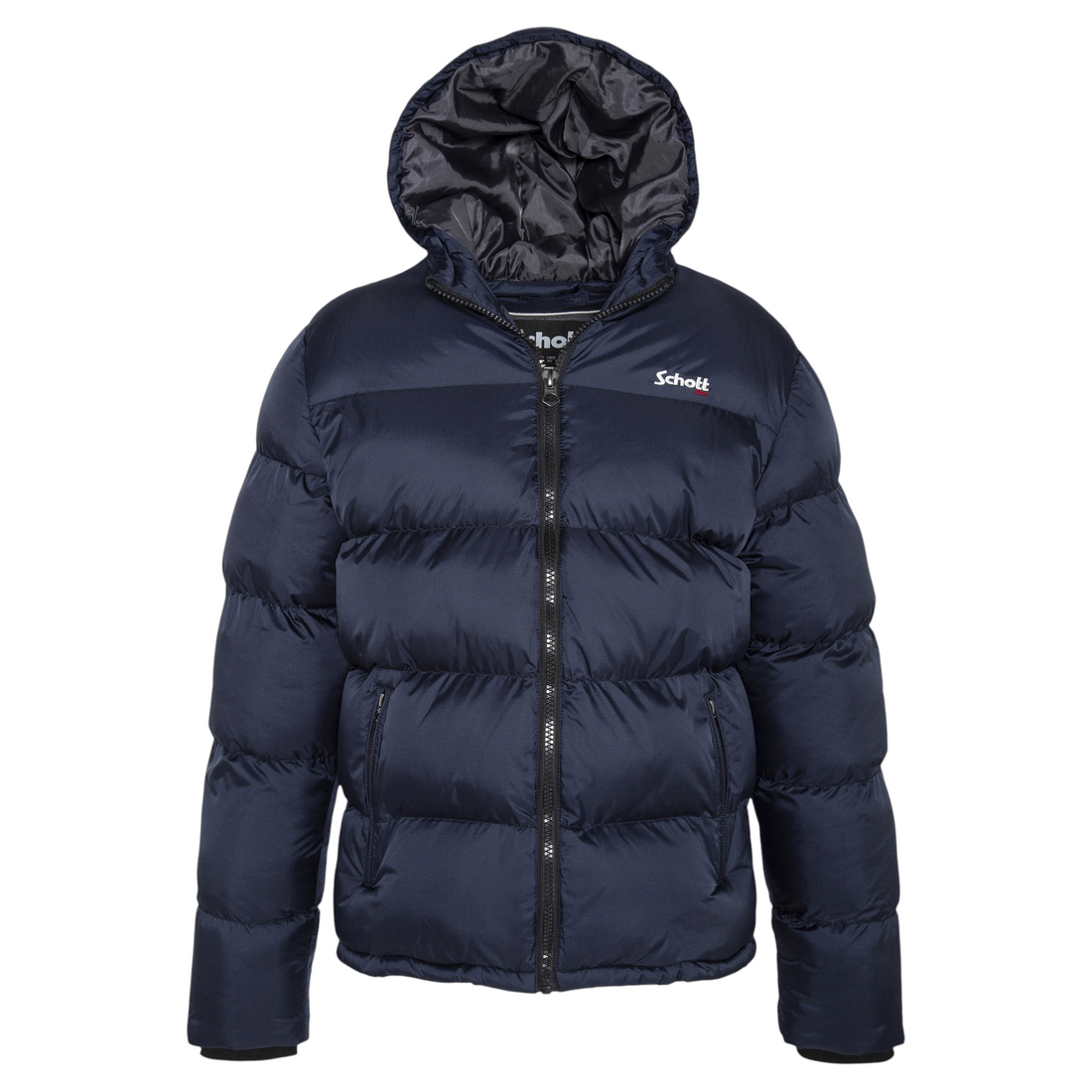 Doudoune enfant Born2ride Schott Idaho2b bleu marine avec capuche et fermeture zippée en nylon indéchirable