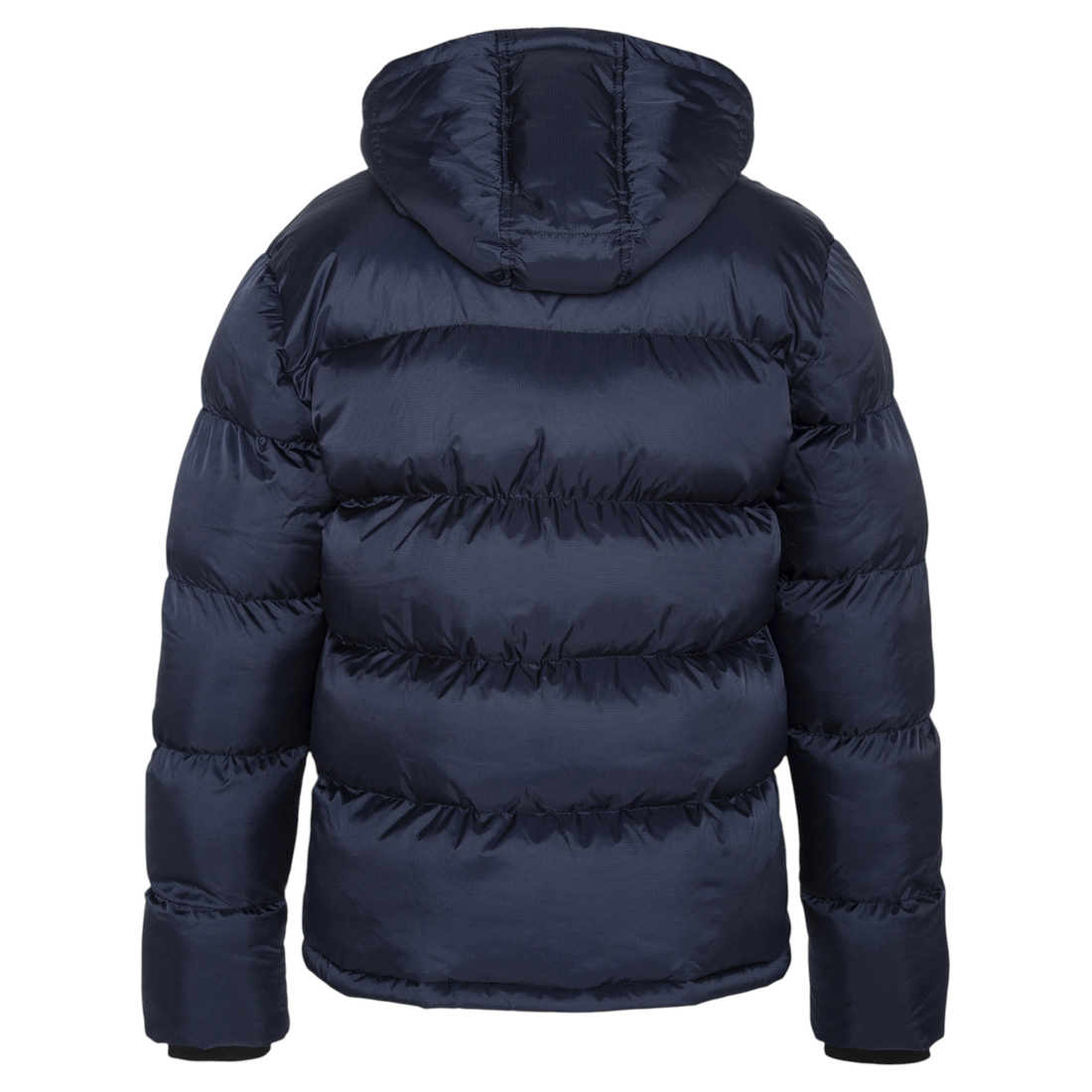 Doudoune enfant Born2ride Schott Idaho2b bleu marine avec capuche et extérieur en nylon indéchirable vue de dos
