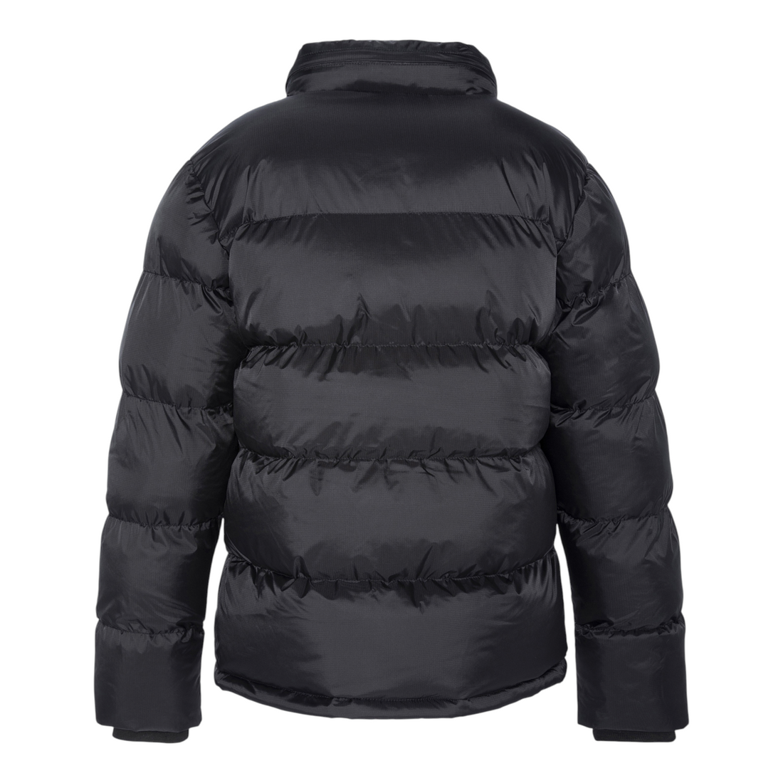 Vue arrière de la doudoune noire Schott Idaho en nylon ripstop matelassé disponible chez Born2ride