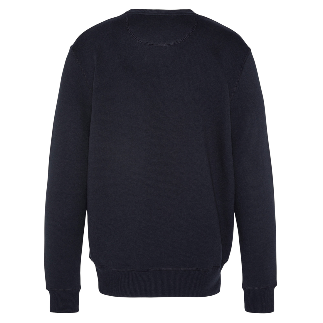 Vue arrière du sweatshirt Born2ride Schott Swcasual1 bleu marine en molleton épais avec finitions côtelées