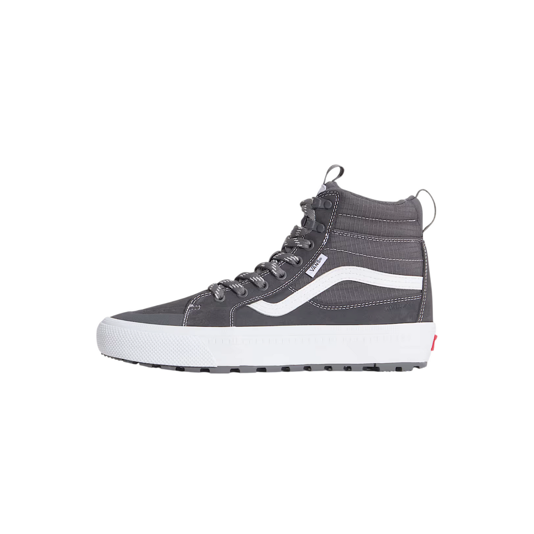 Sneaker montante Born2ride Vans Sk8-Hi MTE gris foncé imperméable et isolée avec semelle crantée blanche