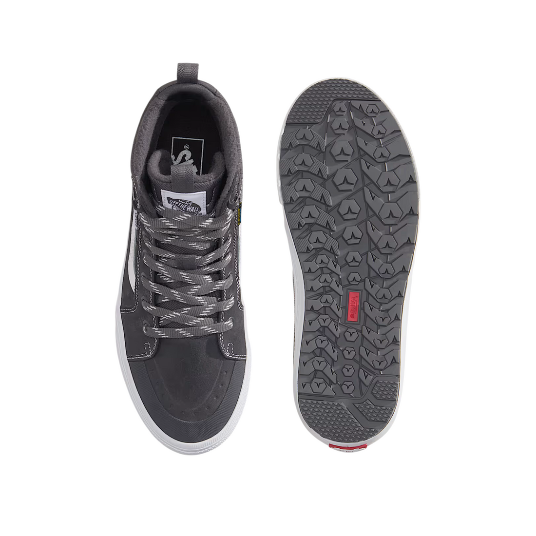 Sneakers montantes Born2ride Vans Sk8-Hi MTE gris foncé imperméables avec semelle crantée pour l'hiver