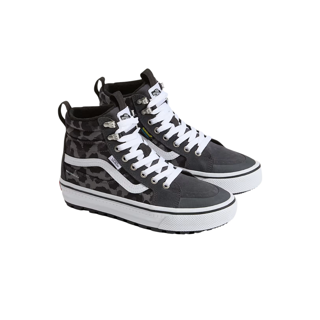 Sneakers montantes Born2ride Vans Sk8-Hi MTE grises en daim et toile avec isolation thermique et semelle crantée