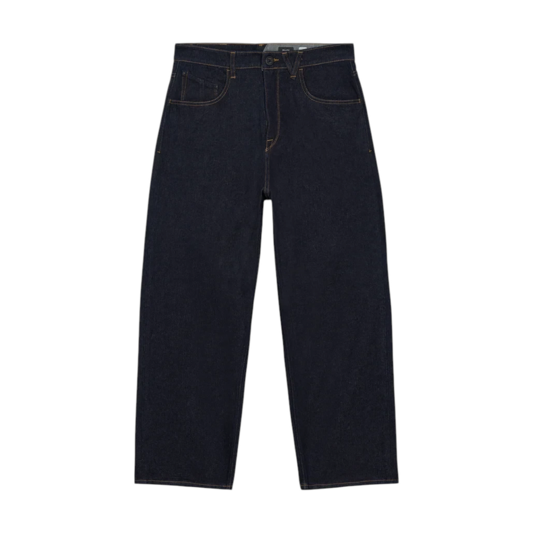 Jean Born2ride Volcom Billow en denim brut indigo coupe loose 100% coton avec fermeture à bouton et zip