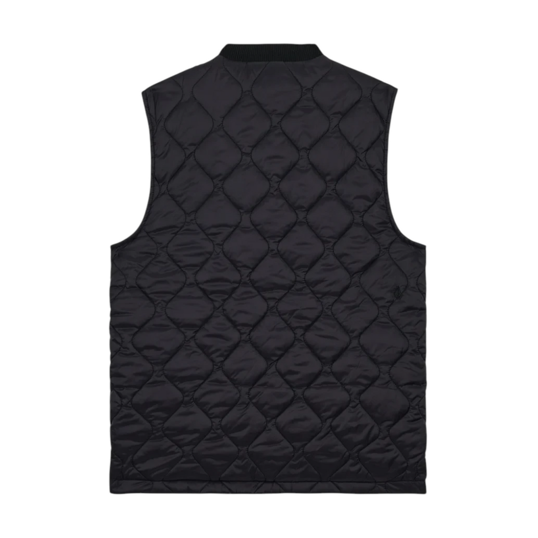 Gilet matelassé noir Born2ride Volcom Bowered avec col côtelé, vue arrière